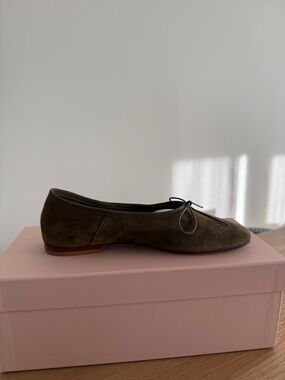 Mansur Gavriel Suede Dream Ballerina Flat